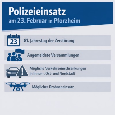 Polizei bereitet Einsatz zum 81. Jahrestag der Zerstörung Pforzheims vor